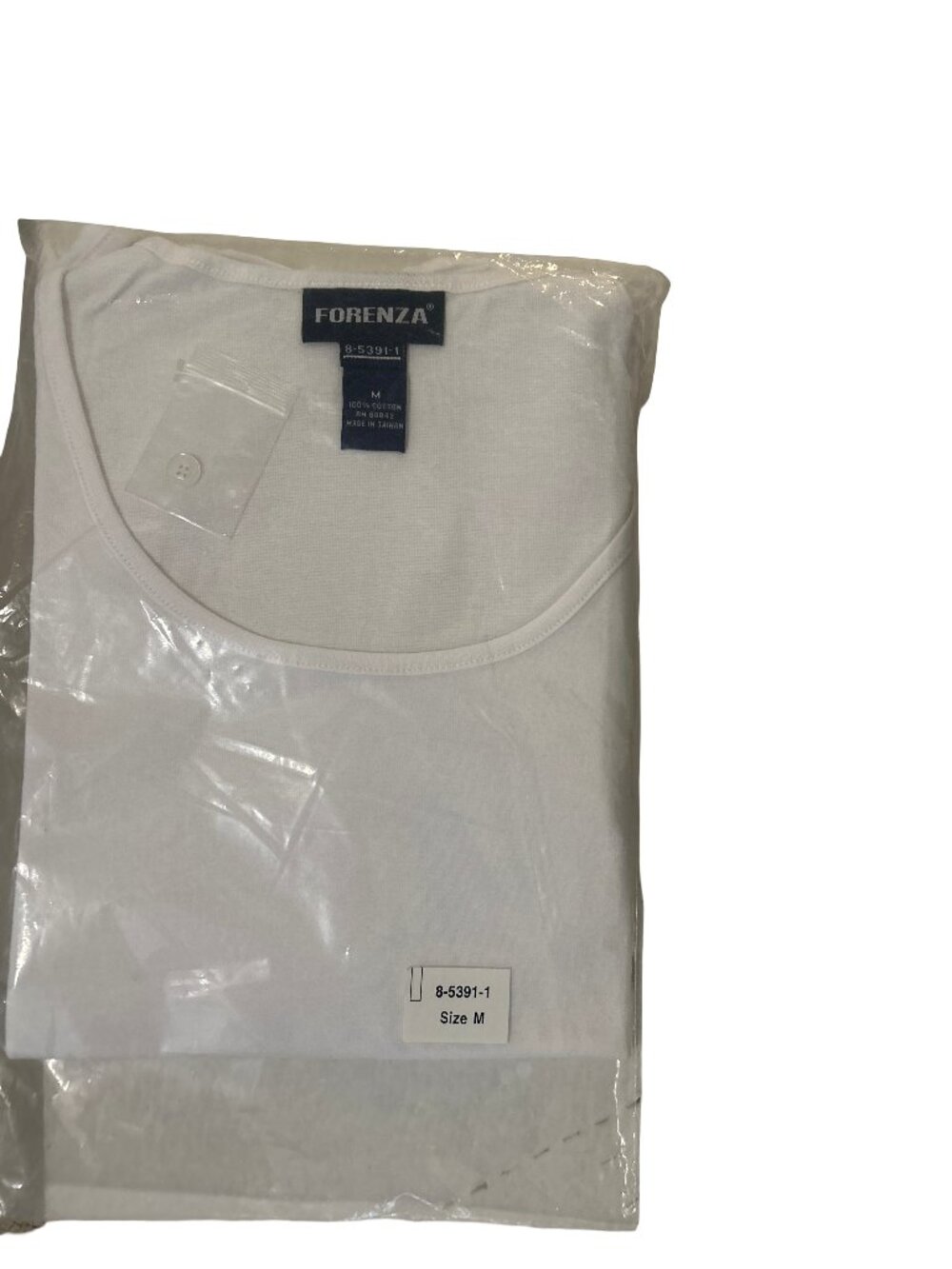 Vintage Forenza White Scoop Neck Top Size M 100% Cotton NIP Deadstock Lerner